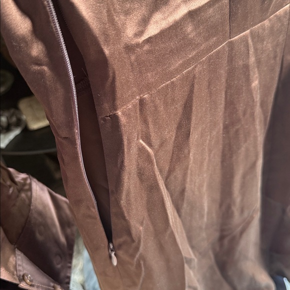 Reformation brown silk mini dress - Picture 9 of 13